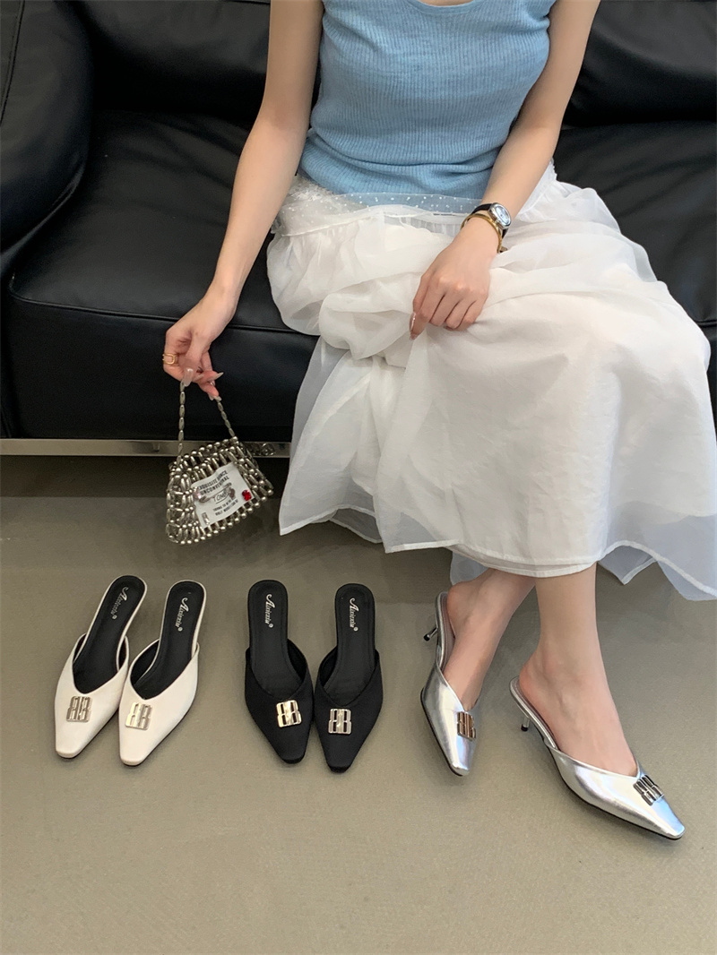 2026 Spring Women's Square Toe Slingback Heels 35-40 - Style 4ff5a2 - Image 2