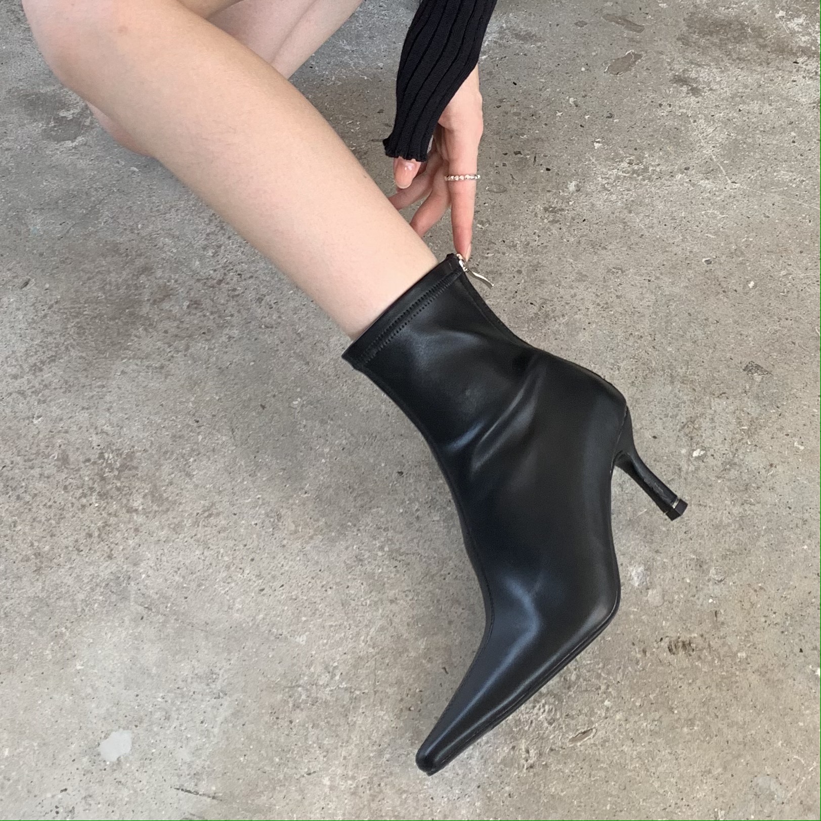 BUBUFLY 2023 New Fall Winter Slim Ankle Boots Pointed Toe Stiletto Heel Women Fashion Boots High Heel Soft Leather Office Work Boots - Image 3