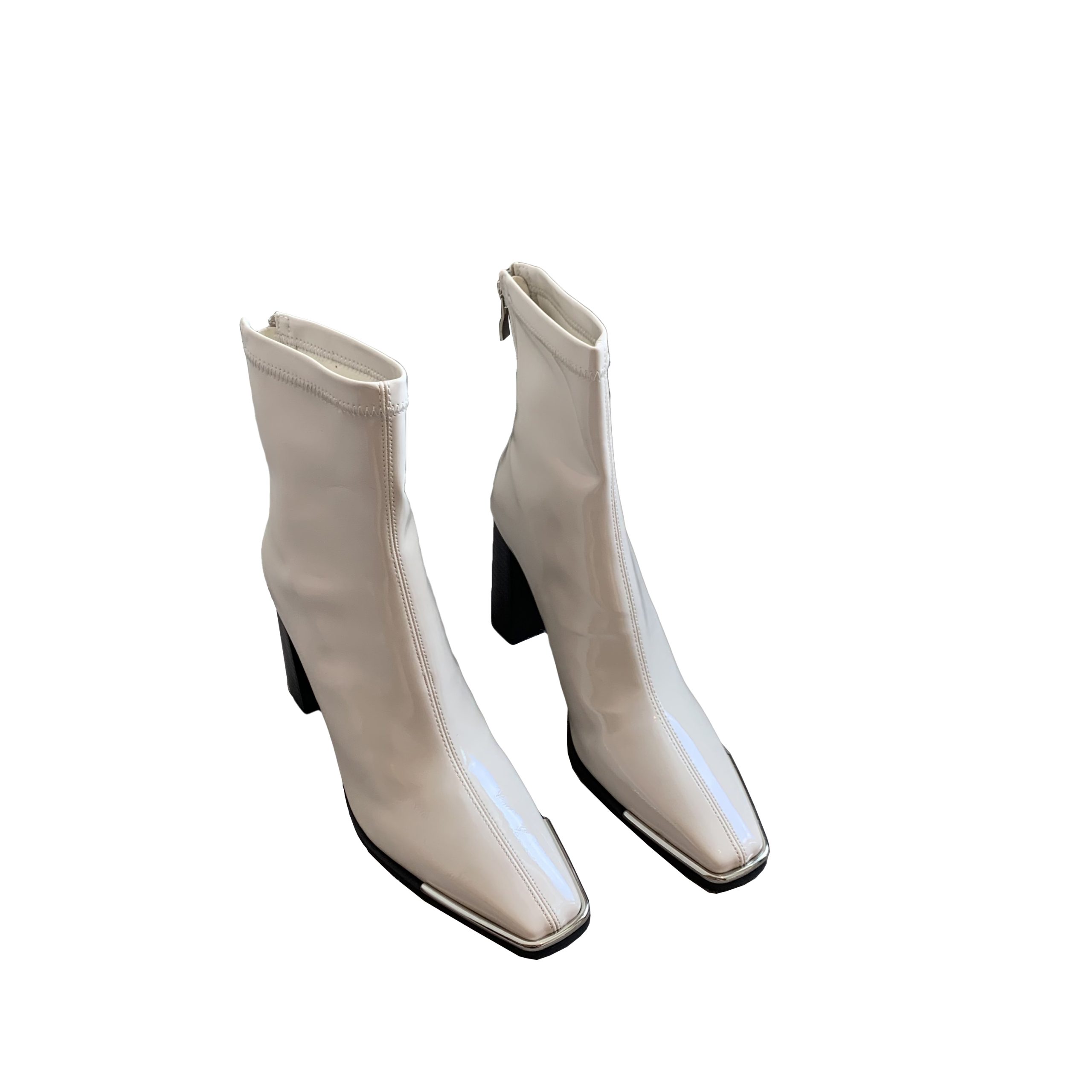 BUBUFLY Women's 5-8cm High Heel Knee High Boots 2023 New Patent Leather Riding Boots - Image 5