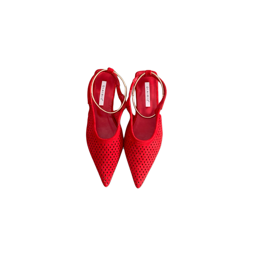 DIAIRIZ Women's Summer Flat Sandals - Pointed Toe Handwoven Hollow Out Low Heel Backless Shoes - Image 5