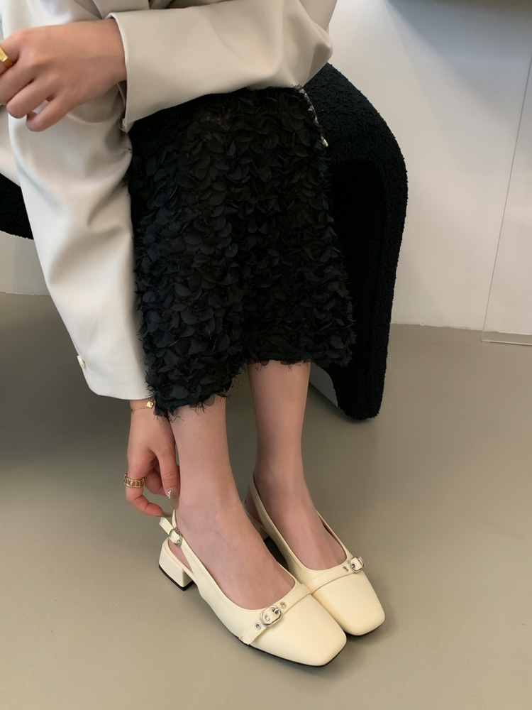 French Style Chunky Heel Mary Jane Shoes 2024 New Autumn Spring Dress Women's Comfortable Versatile Low Top Shoes - Image 2
