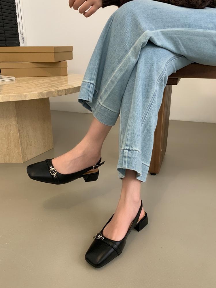 French Style Chunky Heel Mary Jane Shoes 2024 New Autumn Spring Dress Women's Comfortable Versatile Low Top Shoes - Image 4